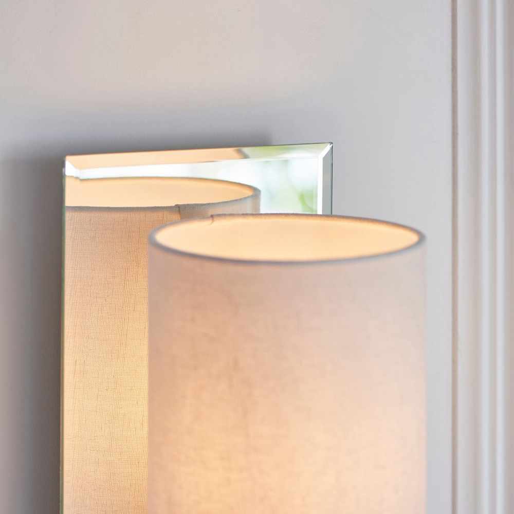 Merano Pisa Satin Brass and White Wall Lamp Image 4