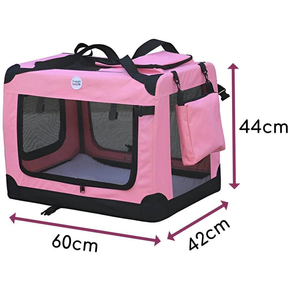 HugglePets Medium Pink Fabric Crate 60cm Image 6