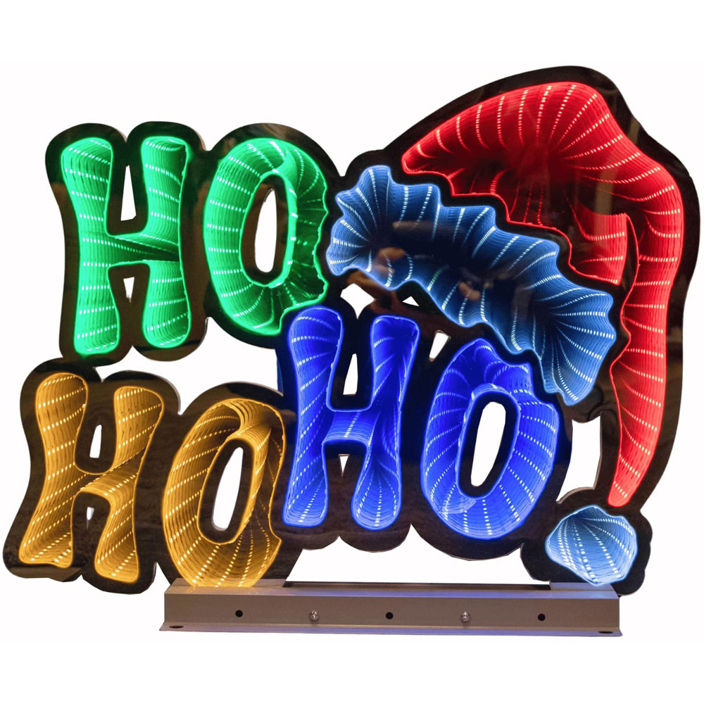 Samuel Alexander Ho Ho Ho Infinity Christmas Decoration on Metal Base 40cm Image 2