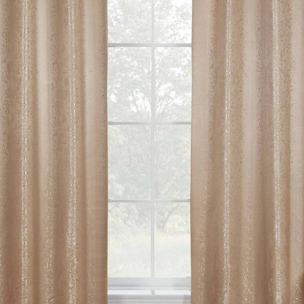 Divante Serene Champagne Jacquard Eyelet Curtains 229 x 229cm Image 4