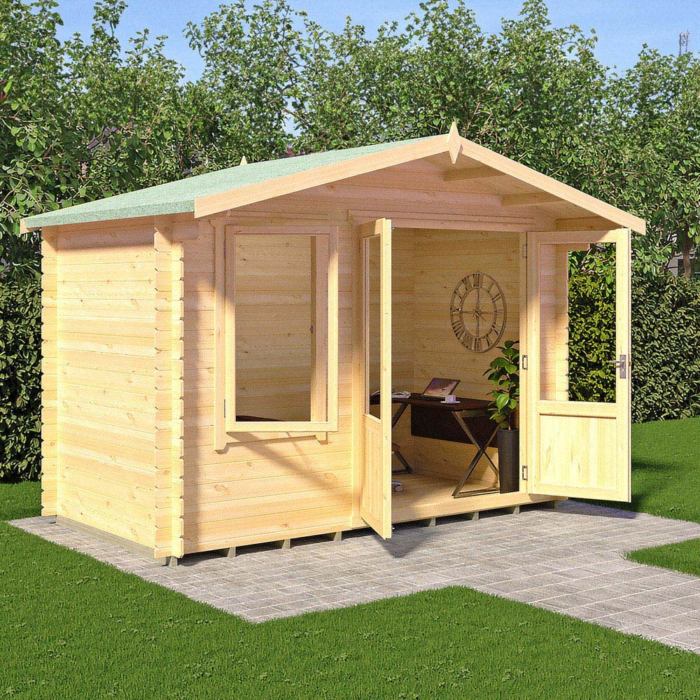 Shire Berryfield 11 x 6ft Apex Garden Log Cabin Image 2