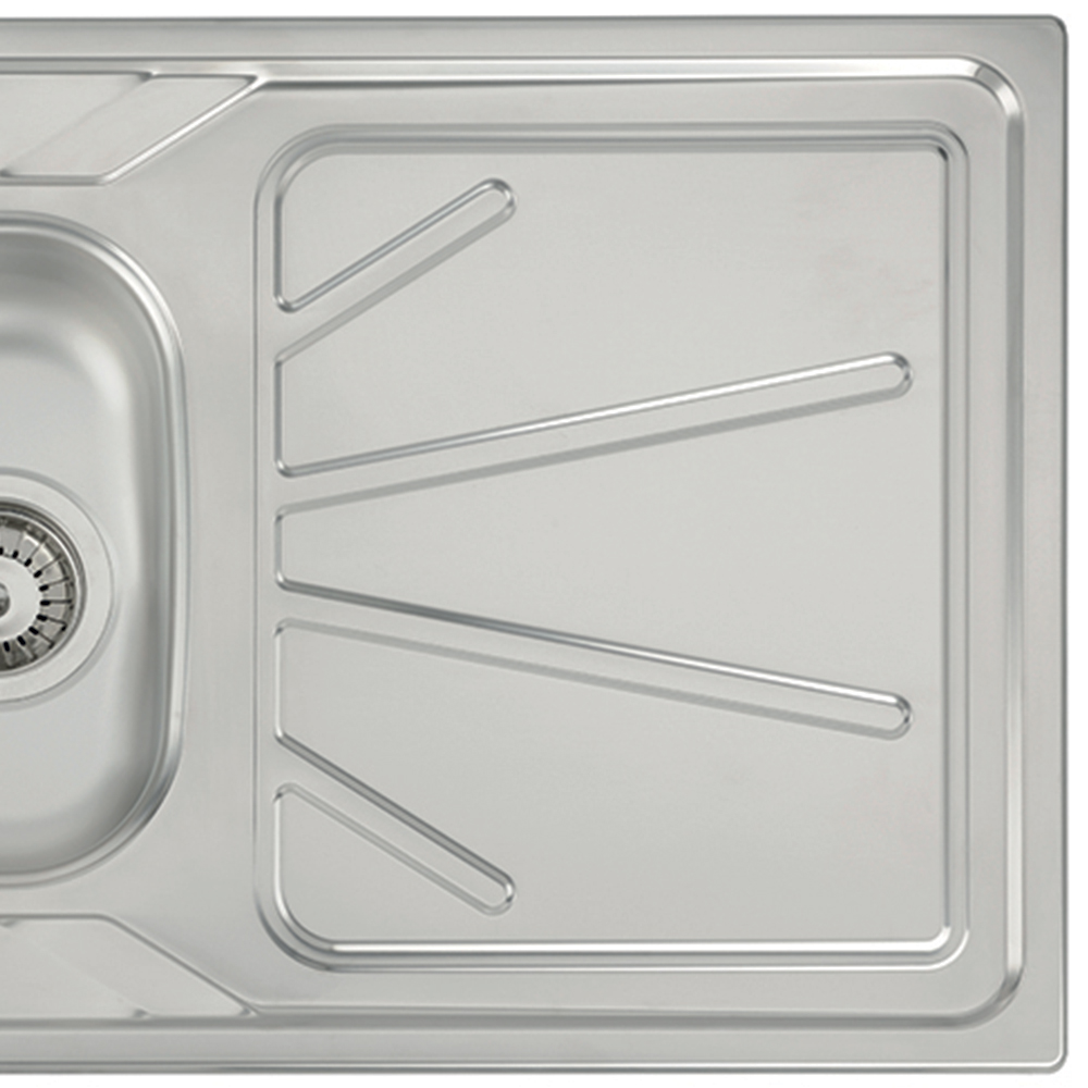 wilko Trydent Stainless Steel 1.5 Bowl Kitchen Sink 1000mm Image 3