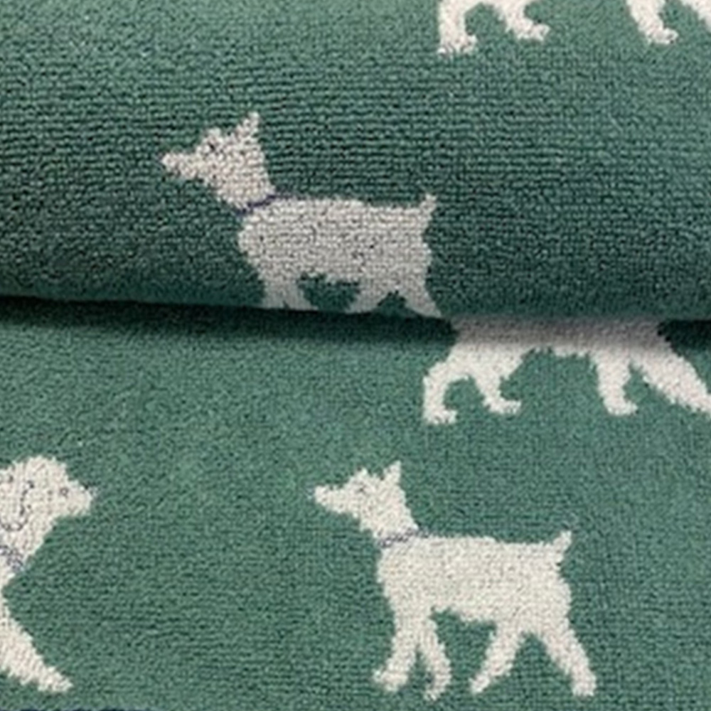 Bellissimo Dog Green Turkish Cotton Bath Towel Image 2