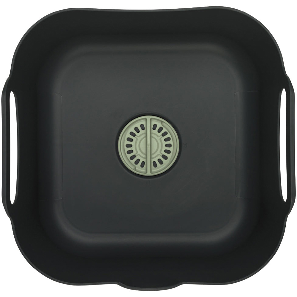 ReBorn Charcoal Grey and Sage Green Deep Washing Up Bowl with Handles 9L Image 4