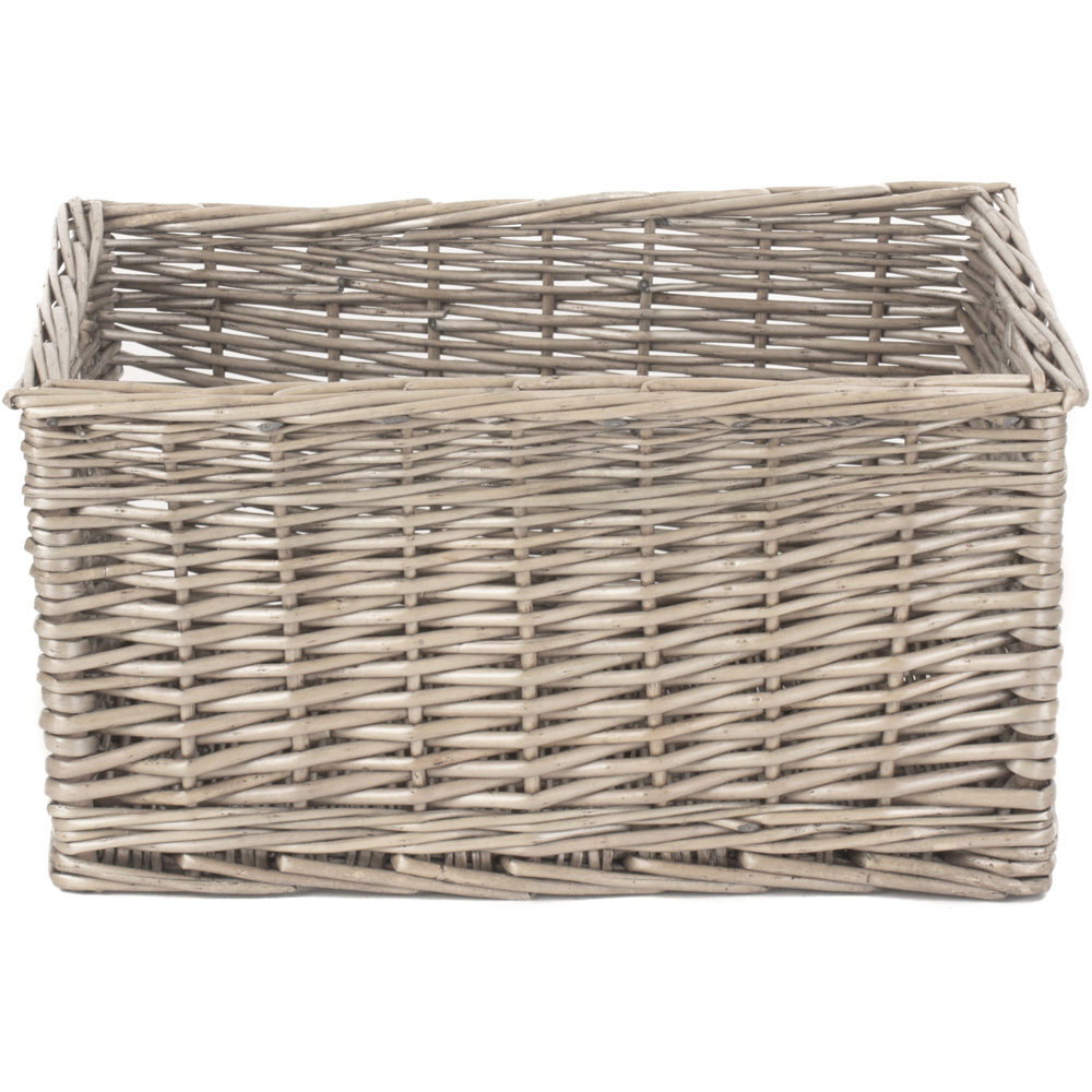 Red Hamper Extra Large Antique Wash Lined Open Laundry Basket Image 2