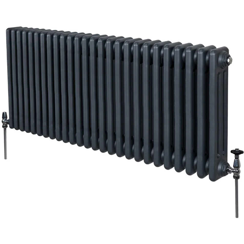 Monster Shop 6255 BTU Anthracite Grey Traditional 3 Column Radiator 600 x 1192mm Image 3