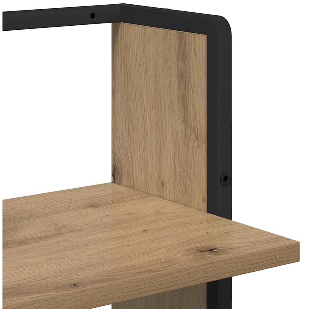 vidaXL 3 Shelf Artisan Oak Wall Shelf Image 7