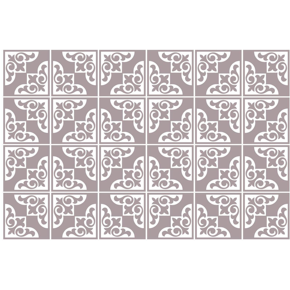 Walplus Audley Monochromatic Taupe Victorian Tile Sticker 24 Pack Image 2