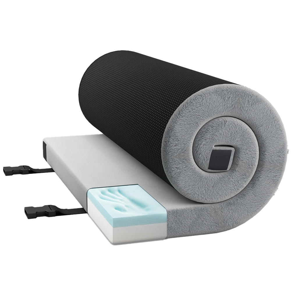 Costway Grey High Density Foam Foldable Camping Mattress with Carrying Bag Image 1