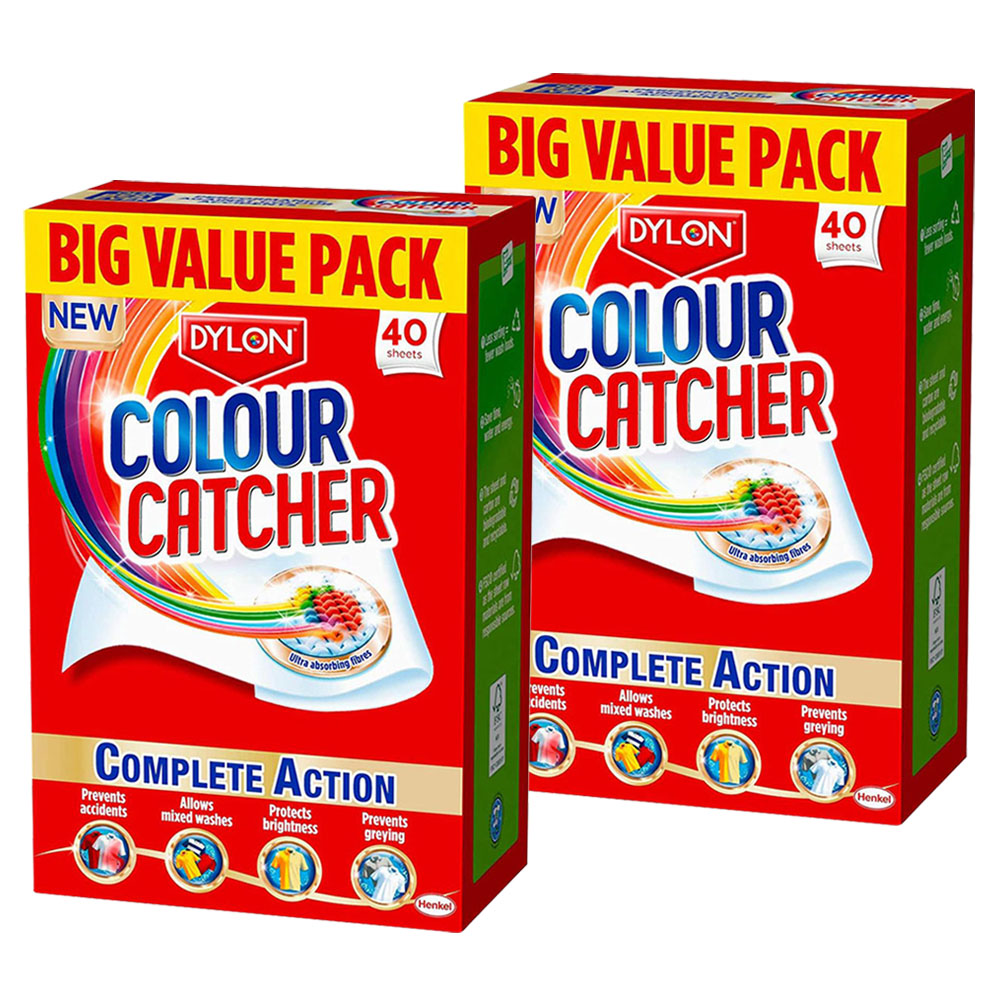 Dylon Colour Catcher Complete Action Laundry Sheet 80 Pack Image 1