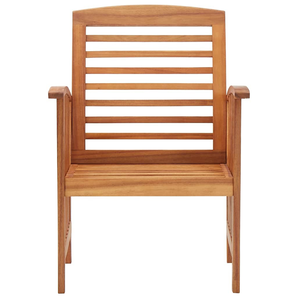 Walplus Set of 2 Solid Acacia Wood Garden Chair Image 4