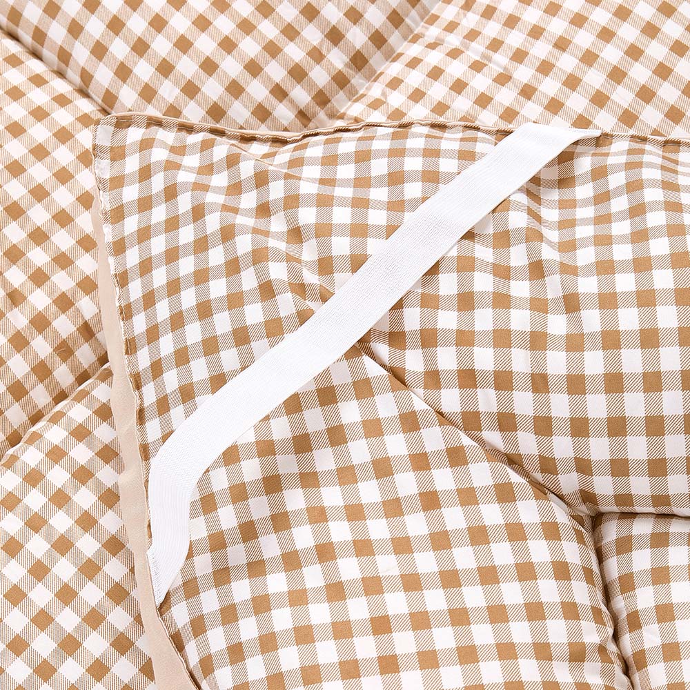 Living and Home Double Light Brown Quilted Mattress Topper Image 4