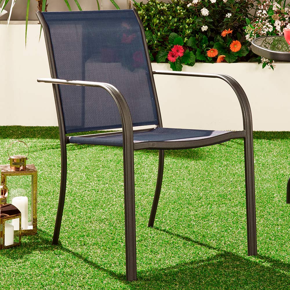 Outdoor Essentials Capri Grey Sling Chair Image 1