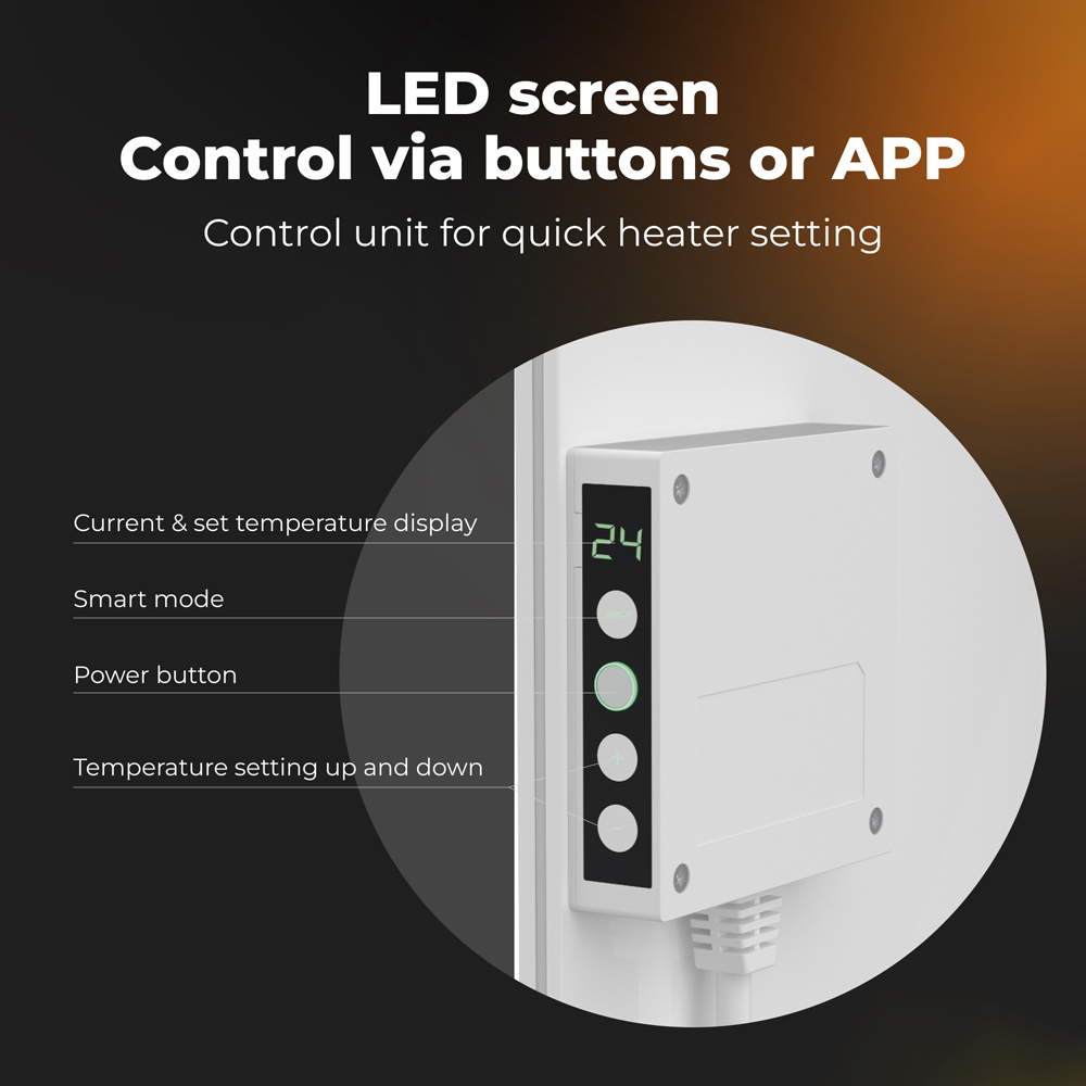 Aeno Premium Eco Smart White Quadro Wall Heater Image 9