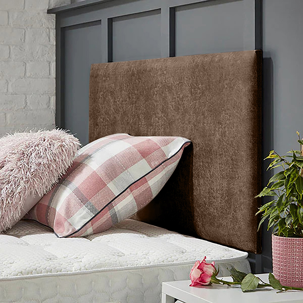 Eleganza Home Fluso Small Single Mink Naples Strutted Headboard Image 2