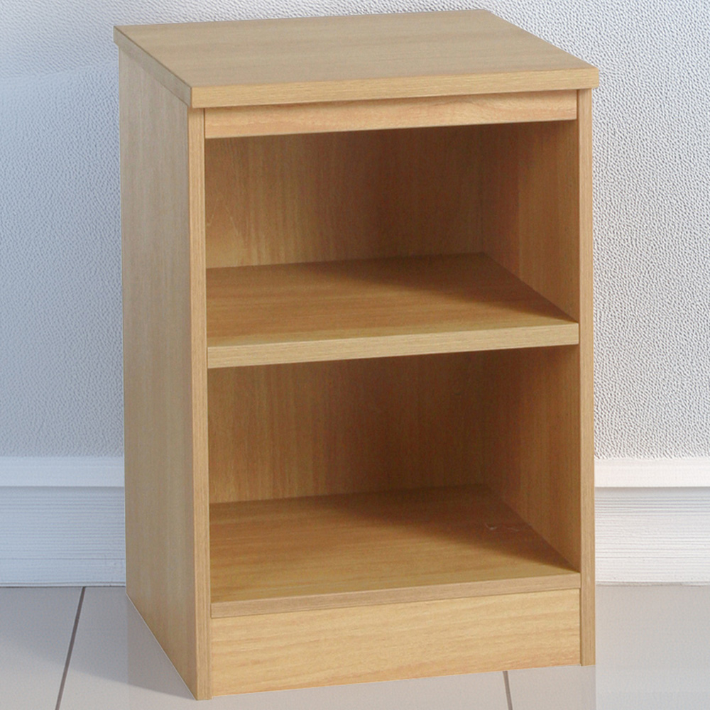 R White Cabinets 2 Shelf Brown Desk Height Bookcase Image 1