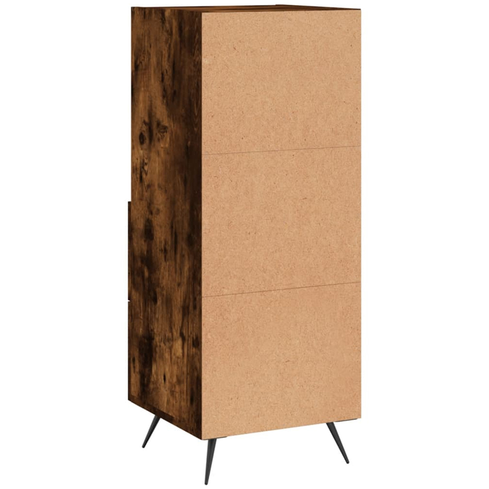 vidaXL 2 Drawer 2 Shelf Smoked Oak Sideboard Image 8