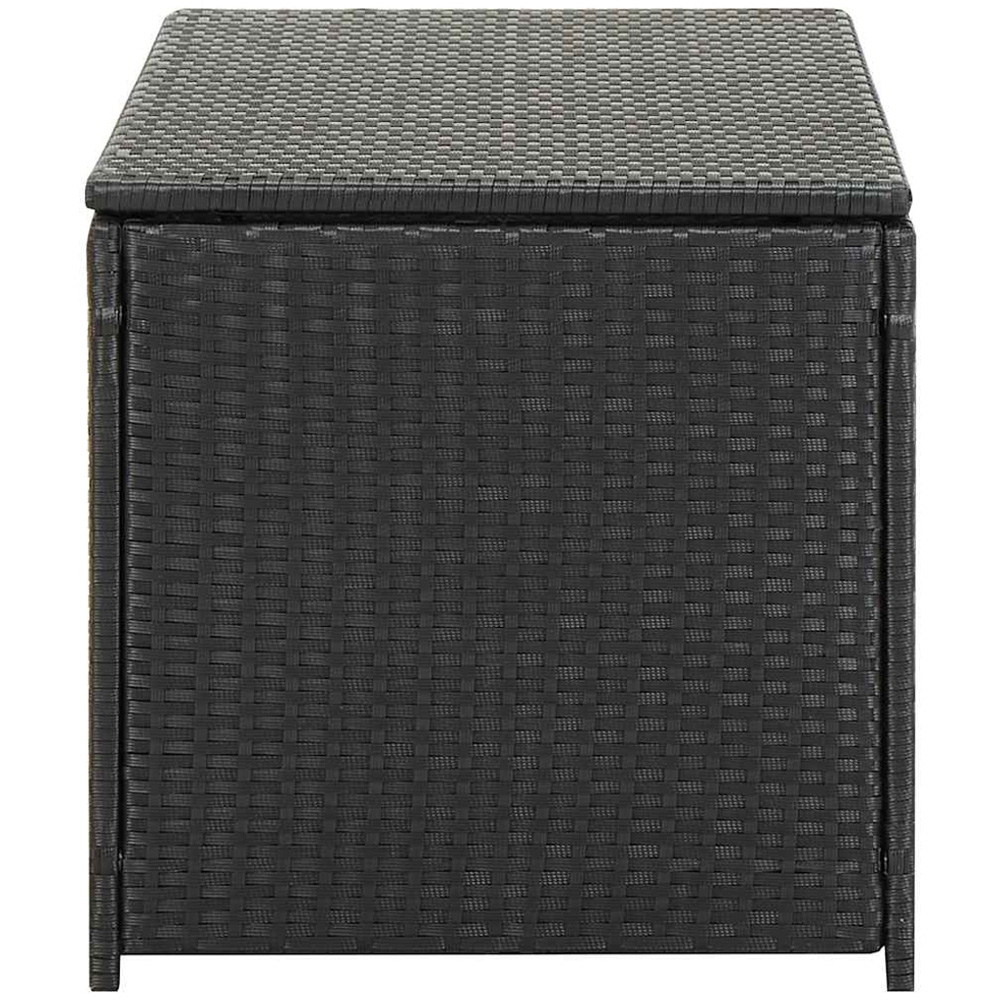 vidaXL 50 x 100 x 50cm Black Poly Rattan Garden Storage Box Image 4