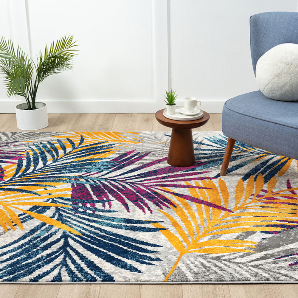 Desire Rugs San Marino Multicolour Leaf Rug 60 x 220cm Image 7