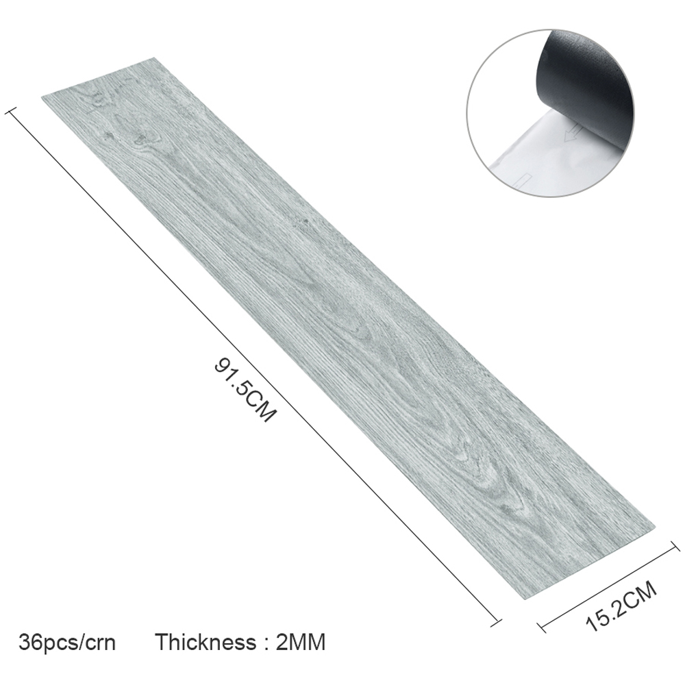 Living and Home PVC Realistic Wooden Plank Flooring 36 Pack Image 9
