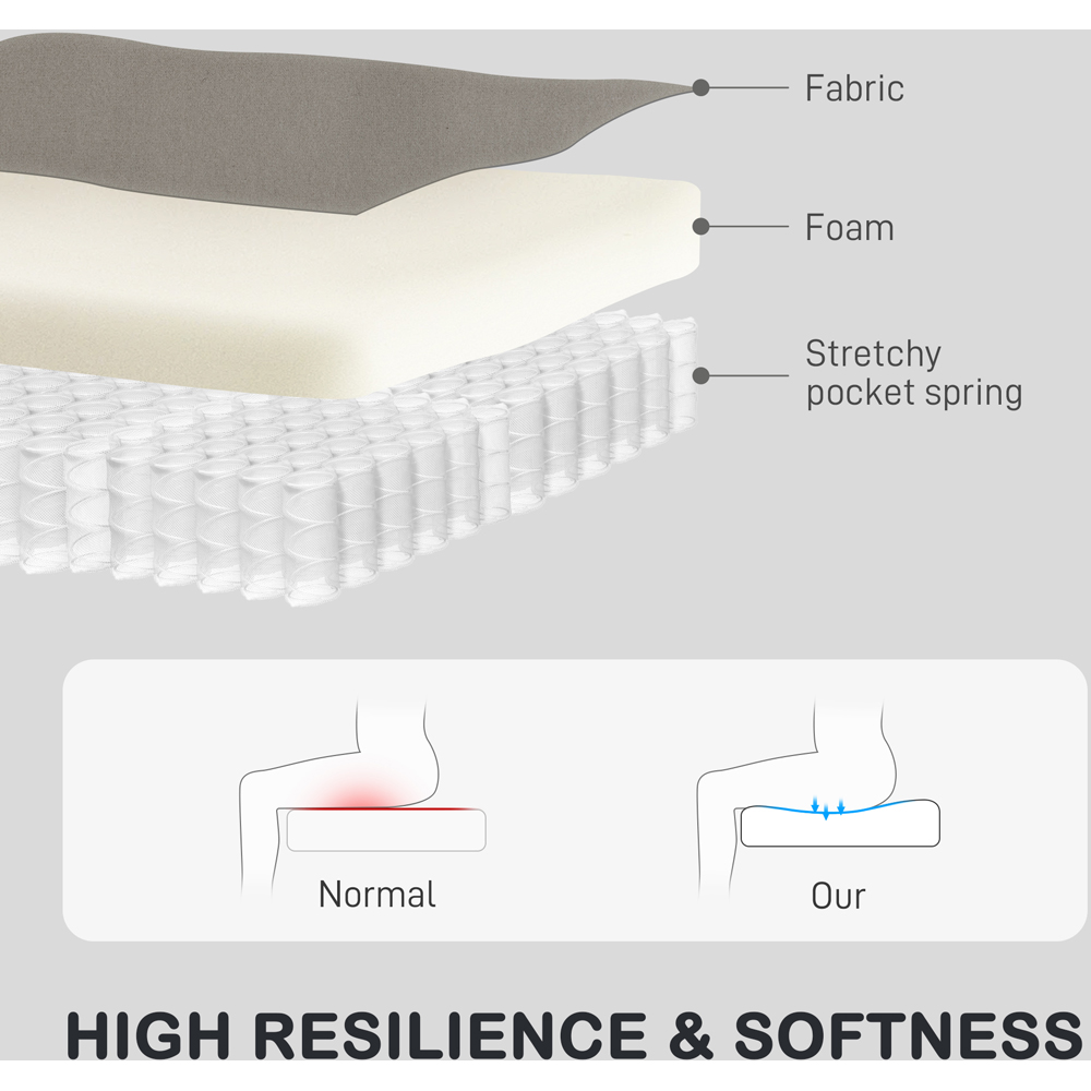 HOMCOM Grey Manual Recliner Armchair Image 7