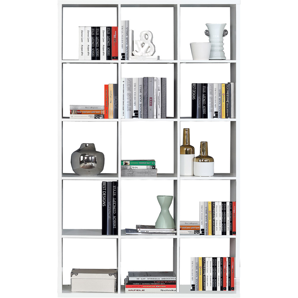 Florence Mauro Multi Shelf Matt White Bookshelf Image 5