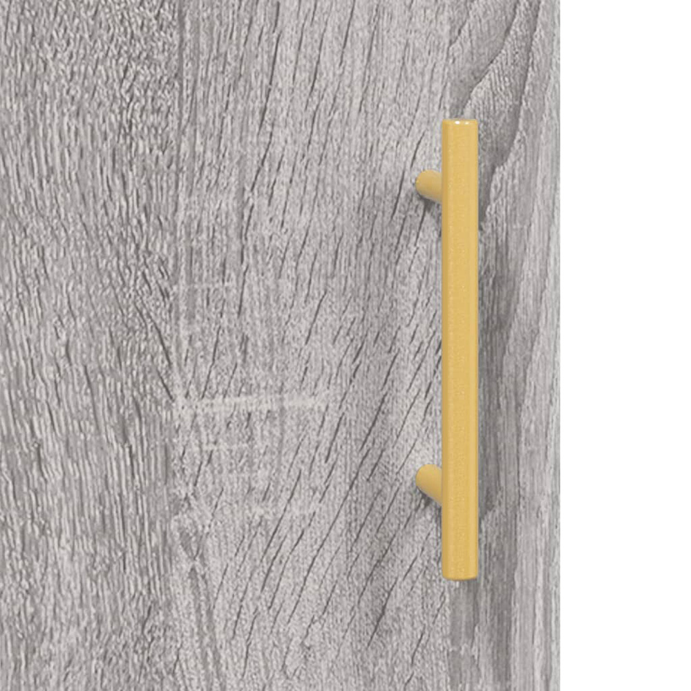 vidaXL 2 Door 3 Drawer Grey Highboard Image 8