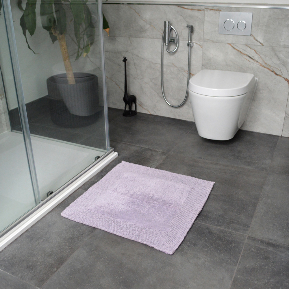 Allure Bath Fashions Elegance Heather Reversible Square Bath Mat 55 x 55cm Image 2