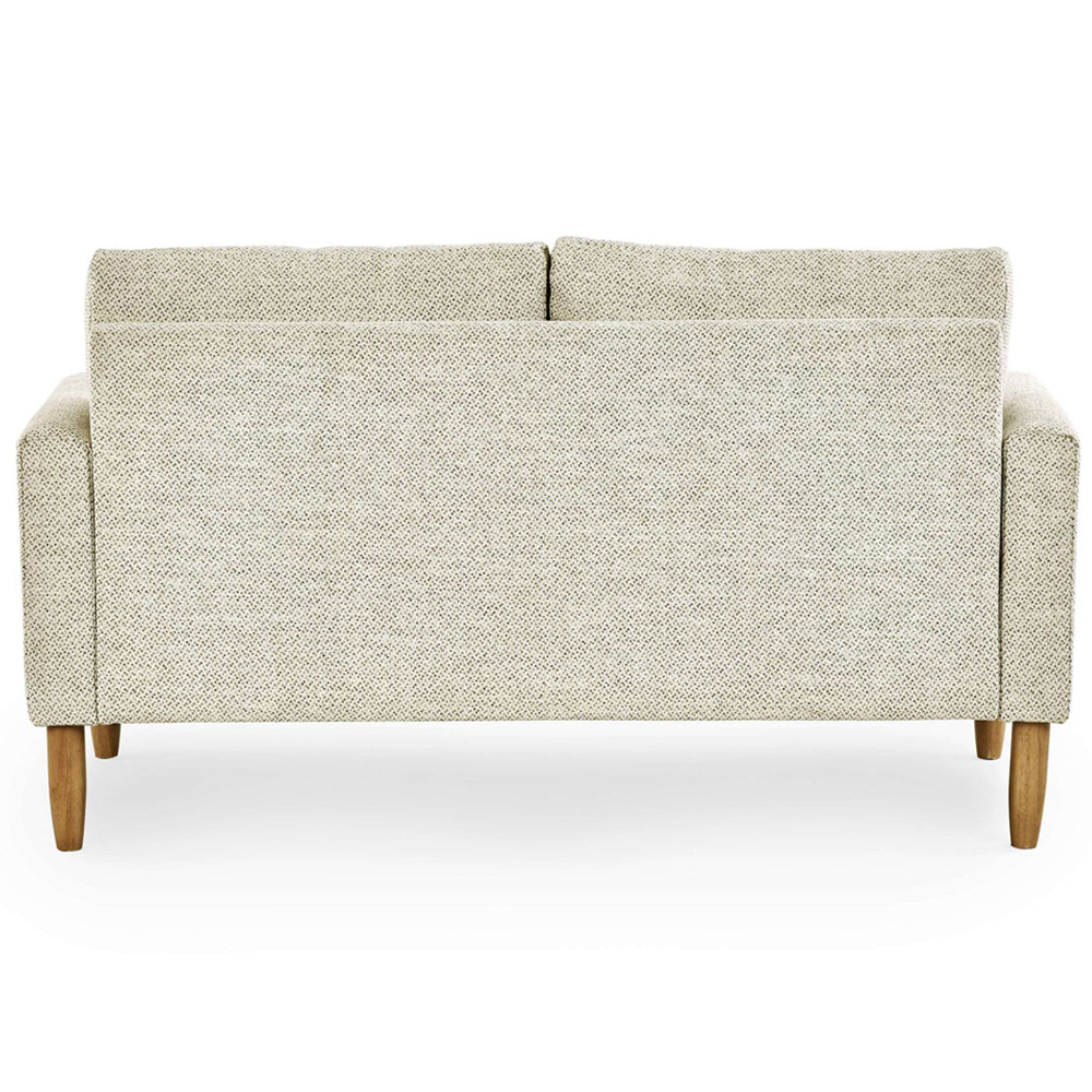Julian Bowen Daisy 2 Seater Beige Pearl Barley Chenille Upholstered Compact Sofa Image 4