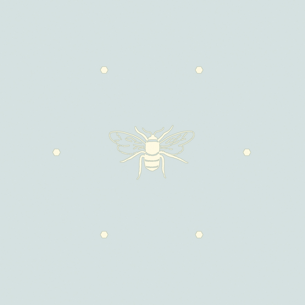Sophie Allport Bees Silhouette Duck Egg and Stone Wallpaper Image 5