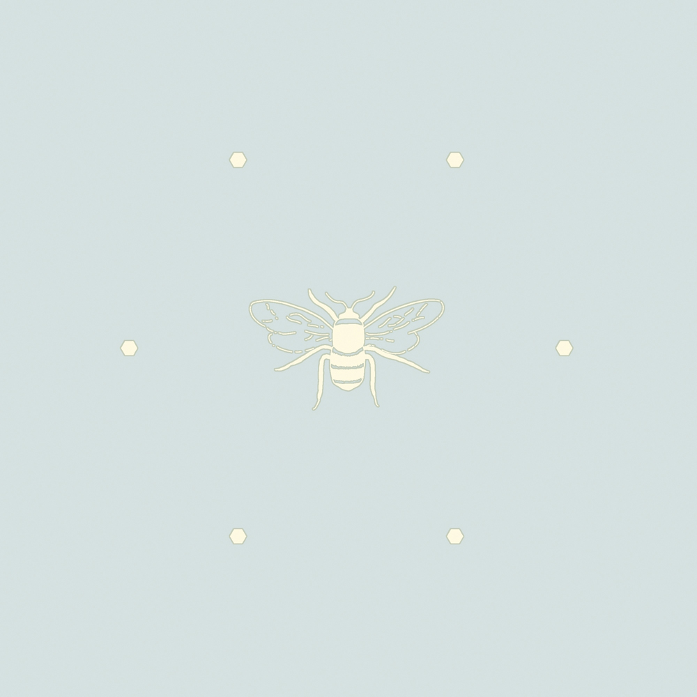 Sophie Allport Bees Silhouette Duck Egg and Stone Wallpaper Image 5