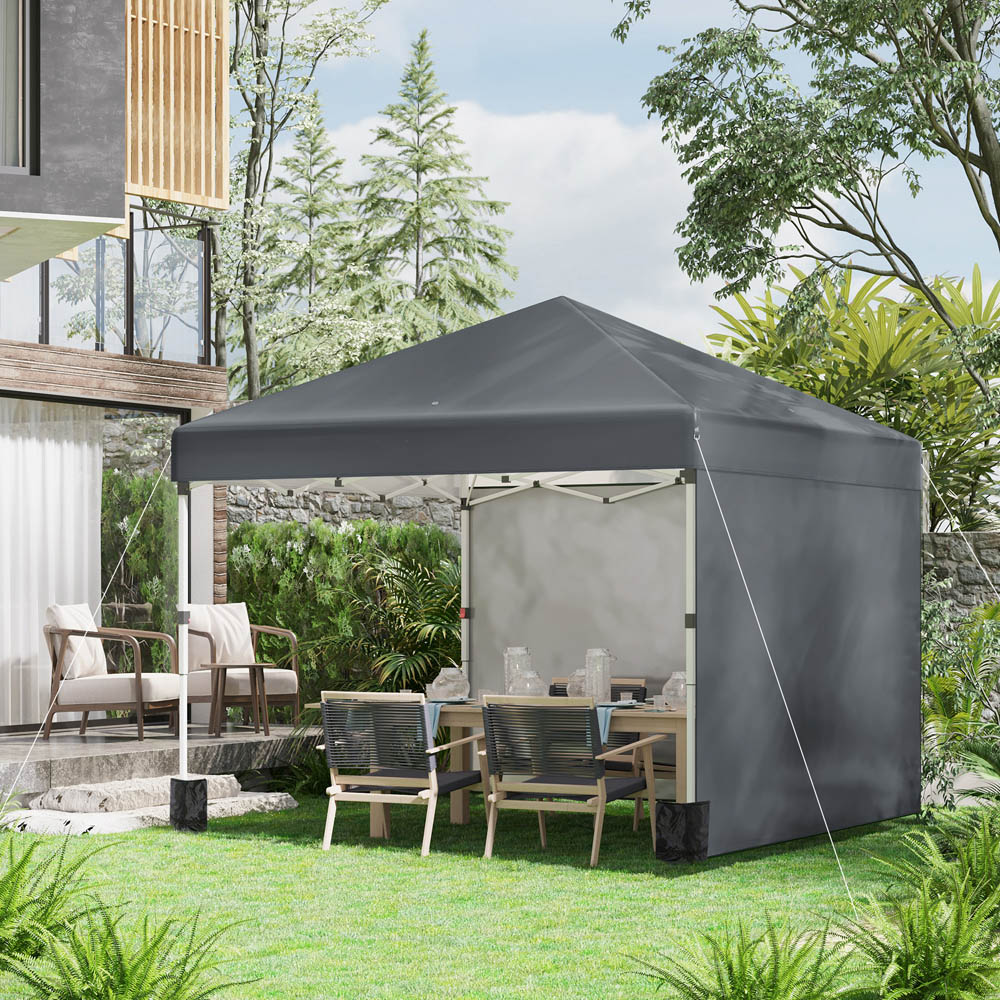 Outsunny 3 x 3m Grey Pop Up Gazebo Image 1