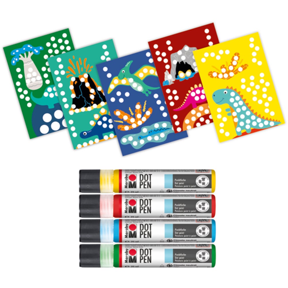Marabu Kids Multicoloured Dot Pen Set 25ml x 4 Pack Image 2