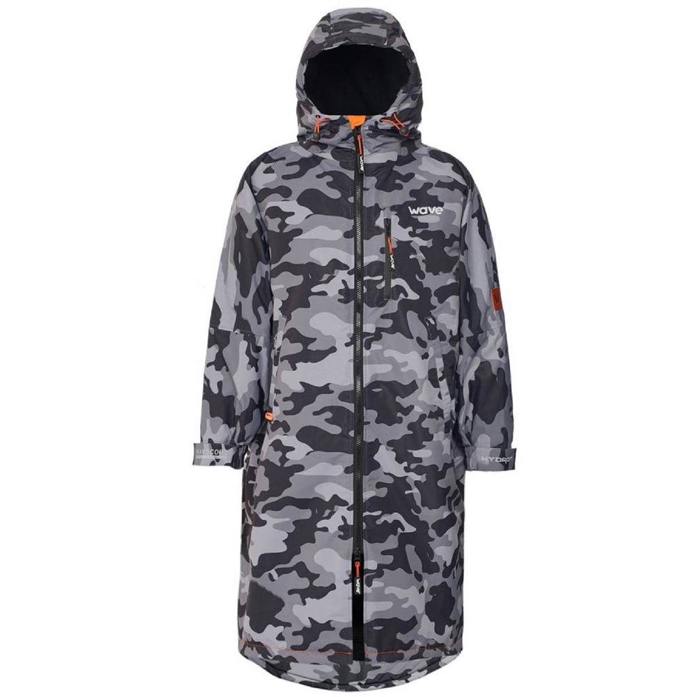 Wave Waterproof Grey Camouflage Fleece Lined Changing Robe XL Image 1