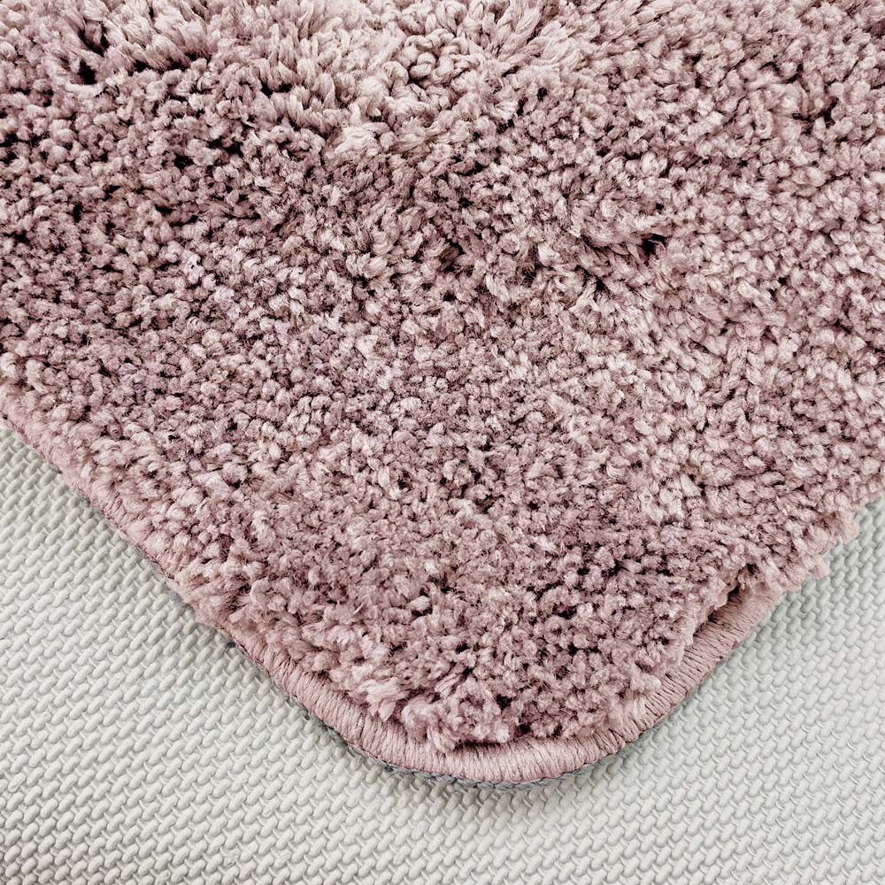Velosso Linear Blush Bath Mat Set Image 3
