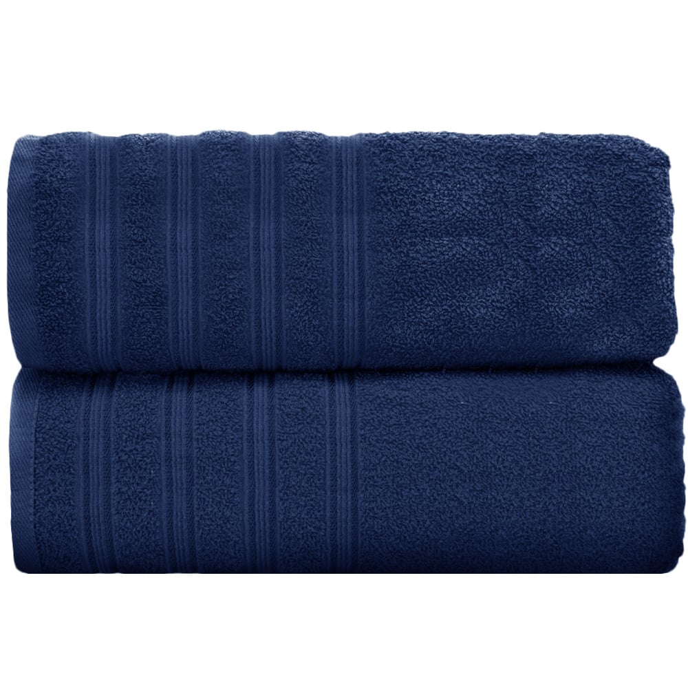 Velosso Hampi Cotton Navy Bath Towel Set of 2 Image 1
