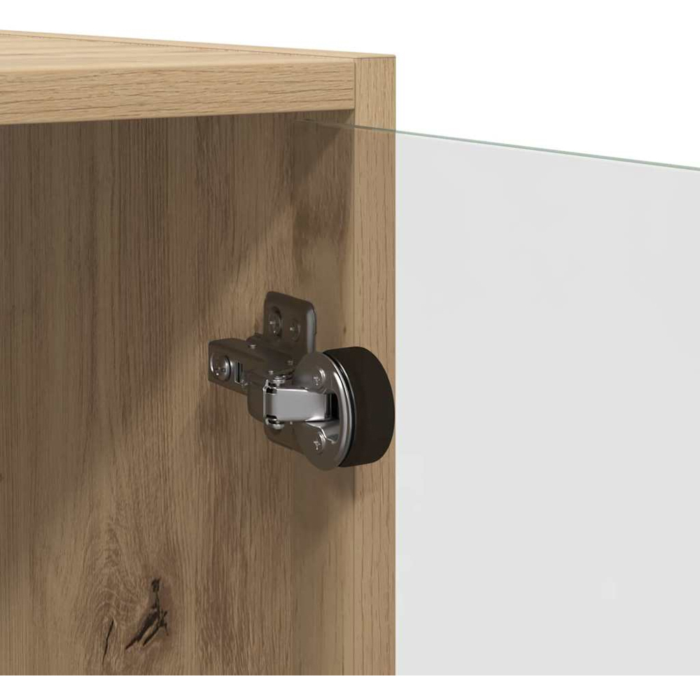 vidaXL 4 Glass Door Artisan Oak Sideboard Image 9