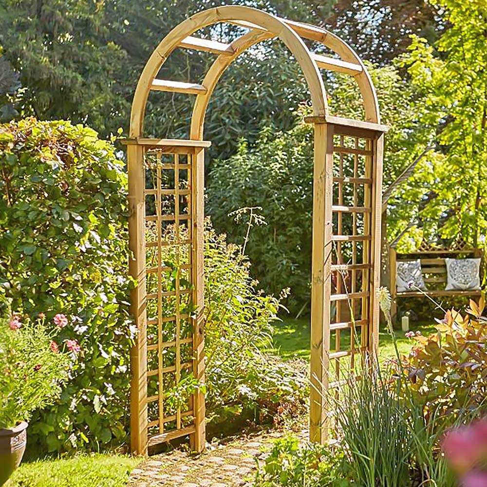 Shire Elite Granville 9 x 4ft Pressure Treated Arch Image 1