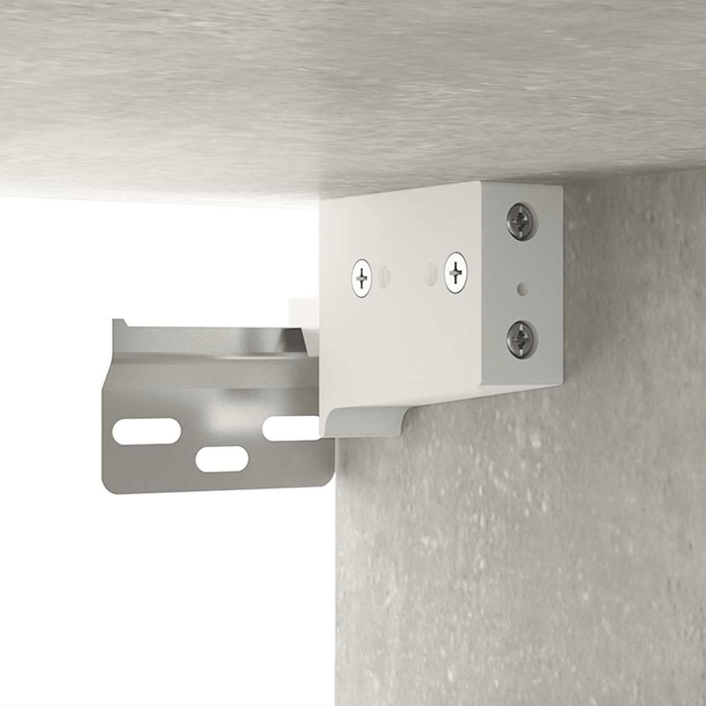 vidaXL 12 Open Shelf Concrete Grey Shoe Storage Cabinet Set of 2 Image 8