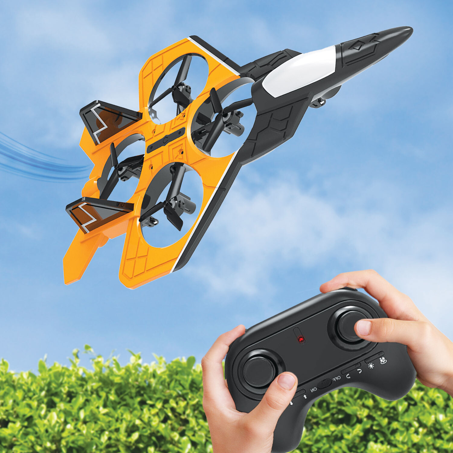F35 Fighter RC Drone - Blue or Orange Image 2