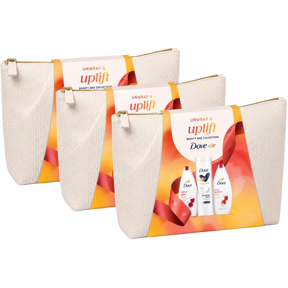 Dove Uplift Beauty Bag Gift Set 3 Piece 3 Pack Image 1
