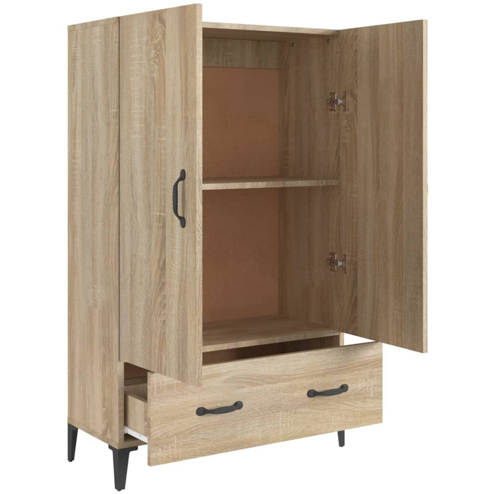 vidaXL 2 Door Single Drawer Sonoma Oak Highboard Image 5