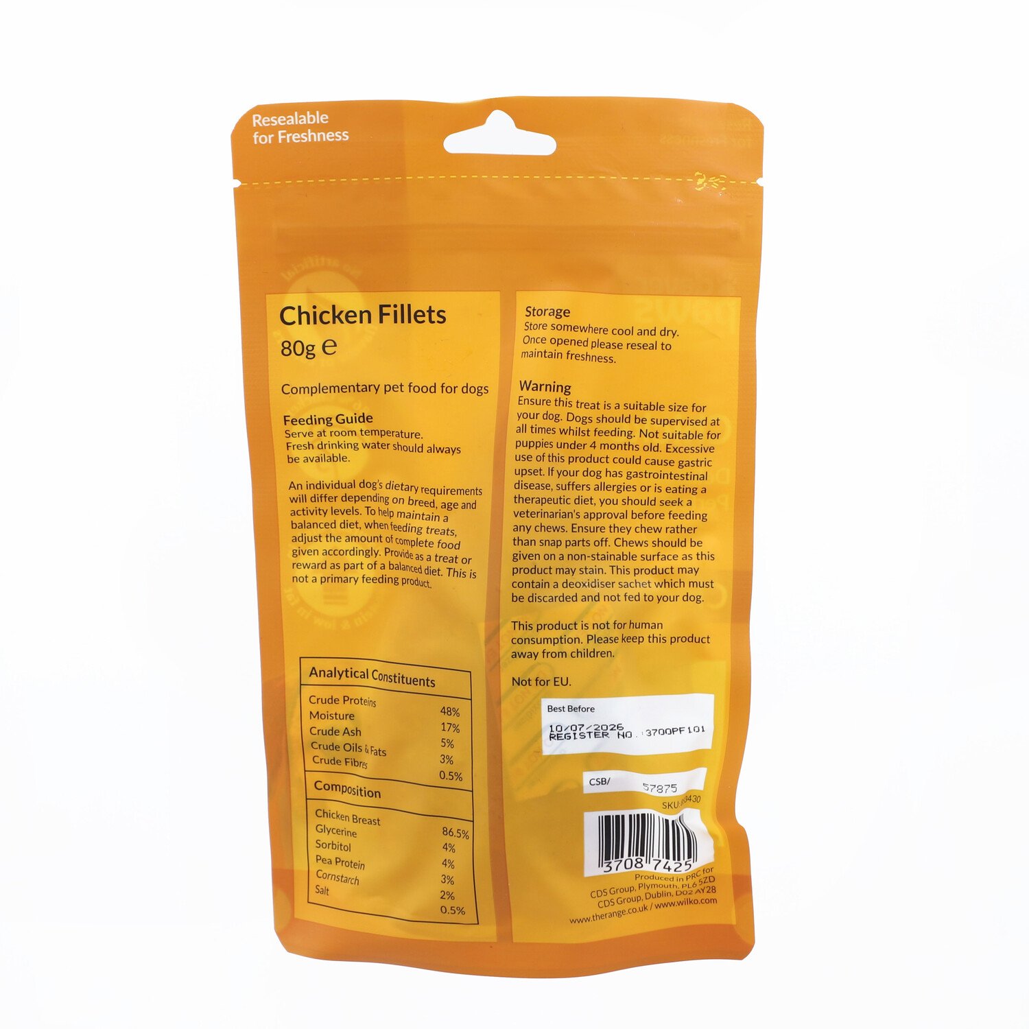 Clever Paws Chicken Fillets Dog Treats Image 2