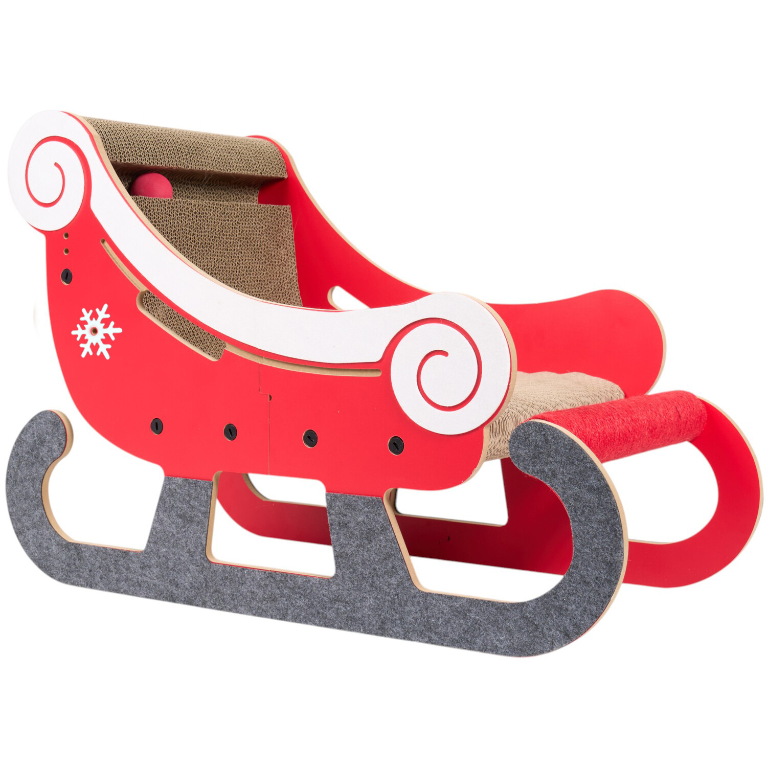 Christmas Sleigh Scratcher Red Image 4