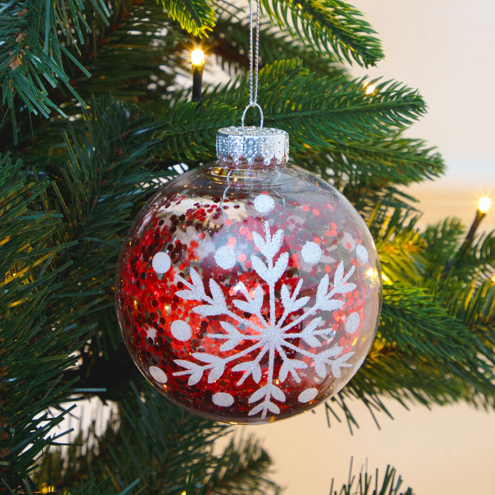 The Christmas Workshop Red Shatterproof Bauble 12 Pack Image 5
