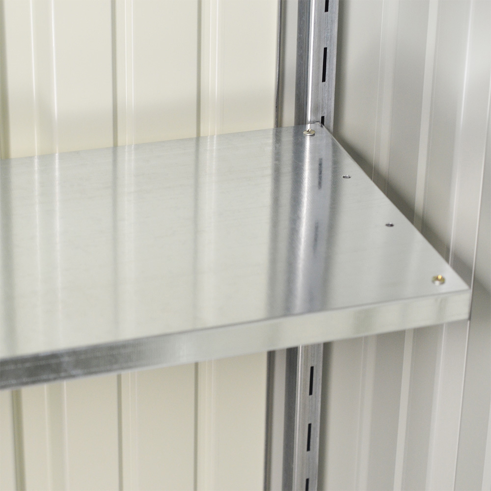 Living and Home 3 x 5ft Zinc Steel Storage Shed with Shelves Image 4