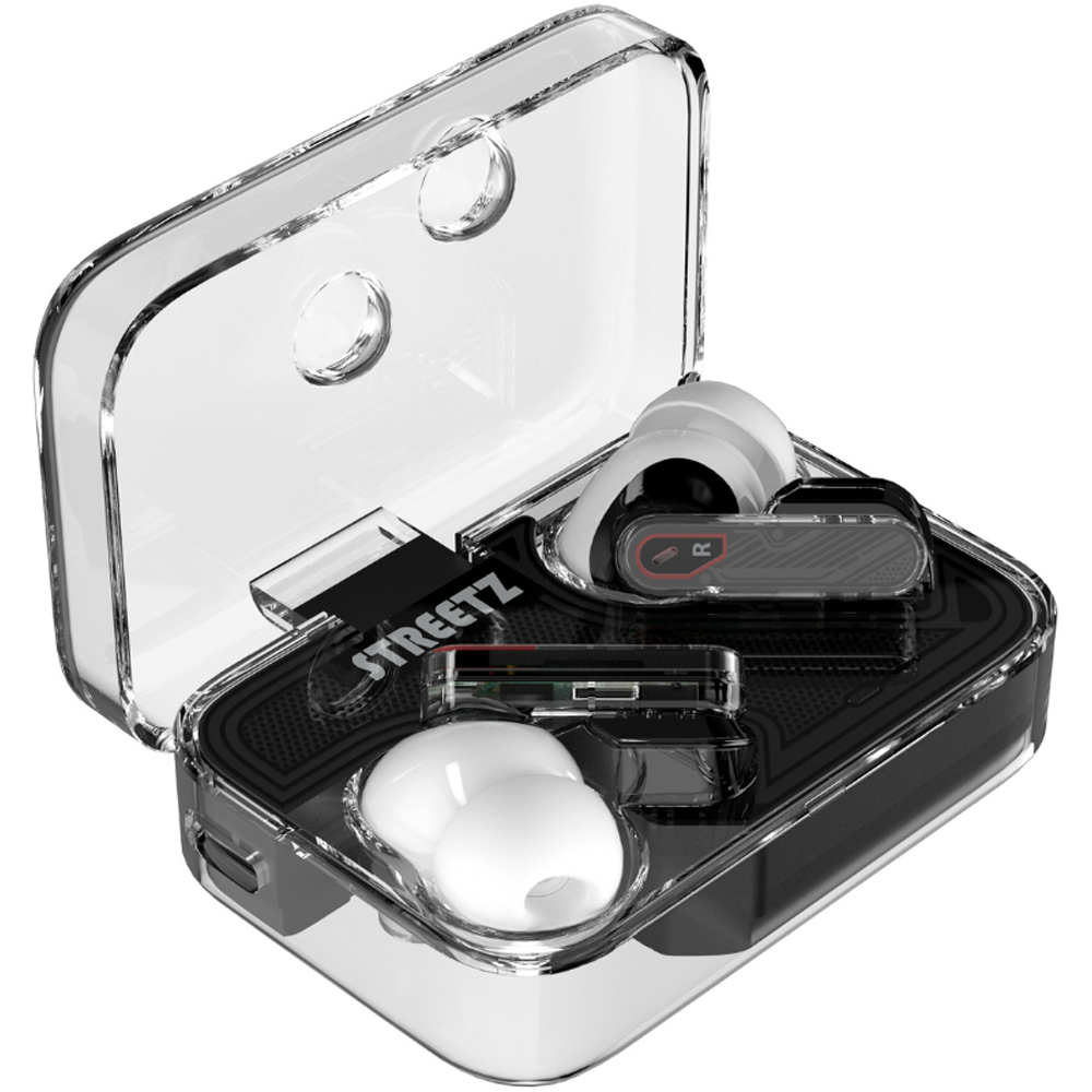 Streetz T250 Black Transparent ENC True Wireless Earbuds Image 4