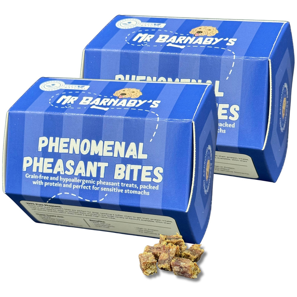 Mr Barnaby's Phenomenal Pheasant Bites Dog Treats 2 Pack Image 1