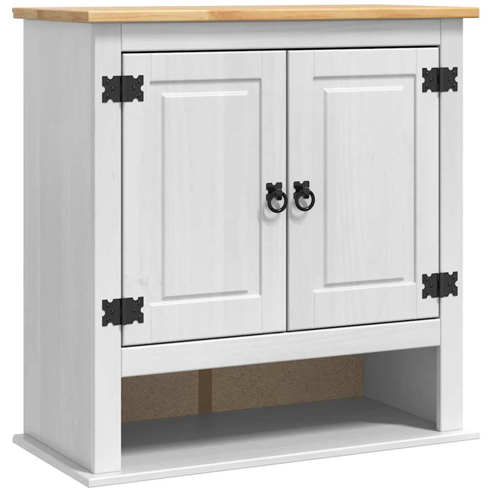 vidaXL 2 Door Single Shelf Corona White Hanging Cabinet Image 2