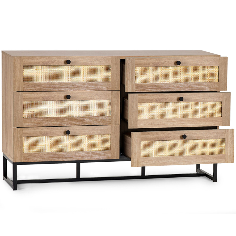 Julian Bowen Padstow 6 Drawer Oak Chest of Drawers Image 2